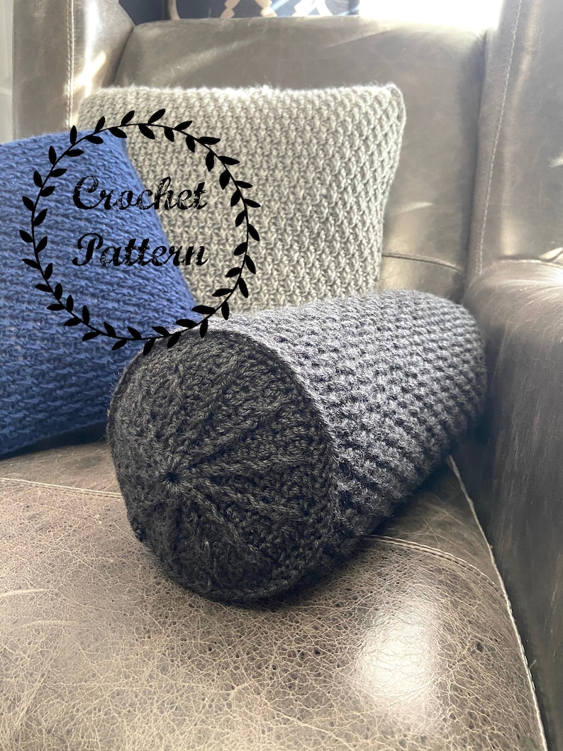 Crochet Pattern Alpine Neck Roll Pillow Cover Etsy