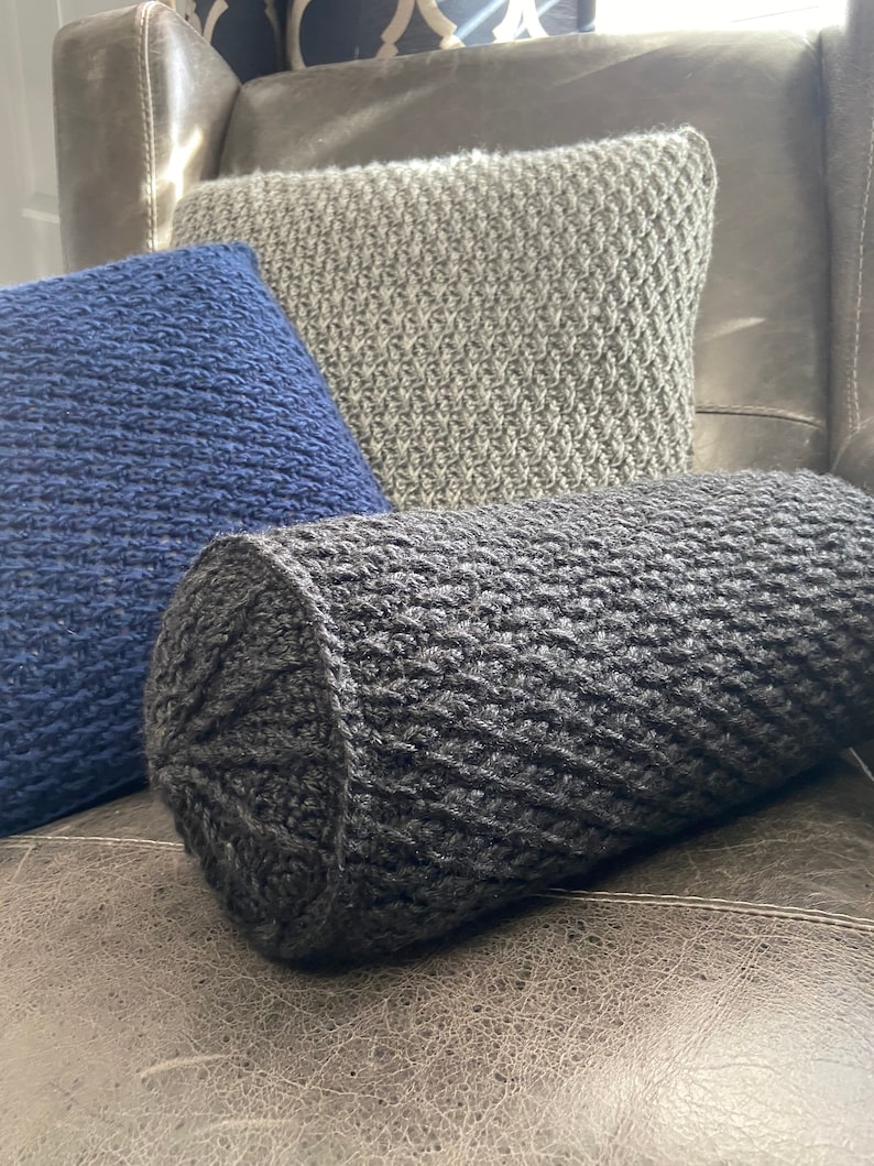 Buy Crochet Pattern Alpine Neck Roll Pillow Cover Online in India Etsy