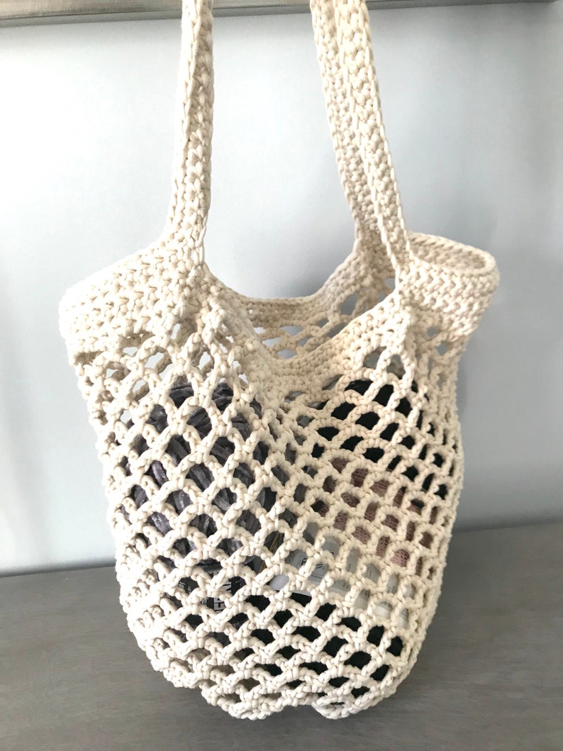 Crochet Pattern Market Tote, Beach Bag, Instant Download image 4