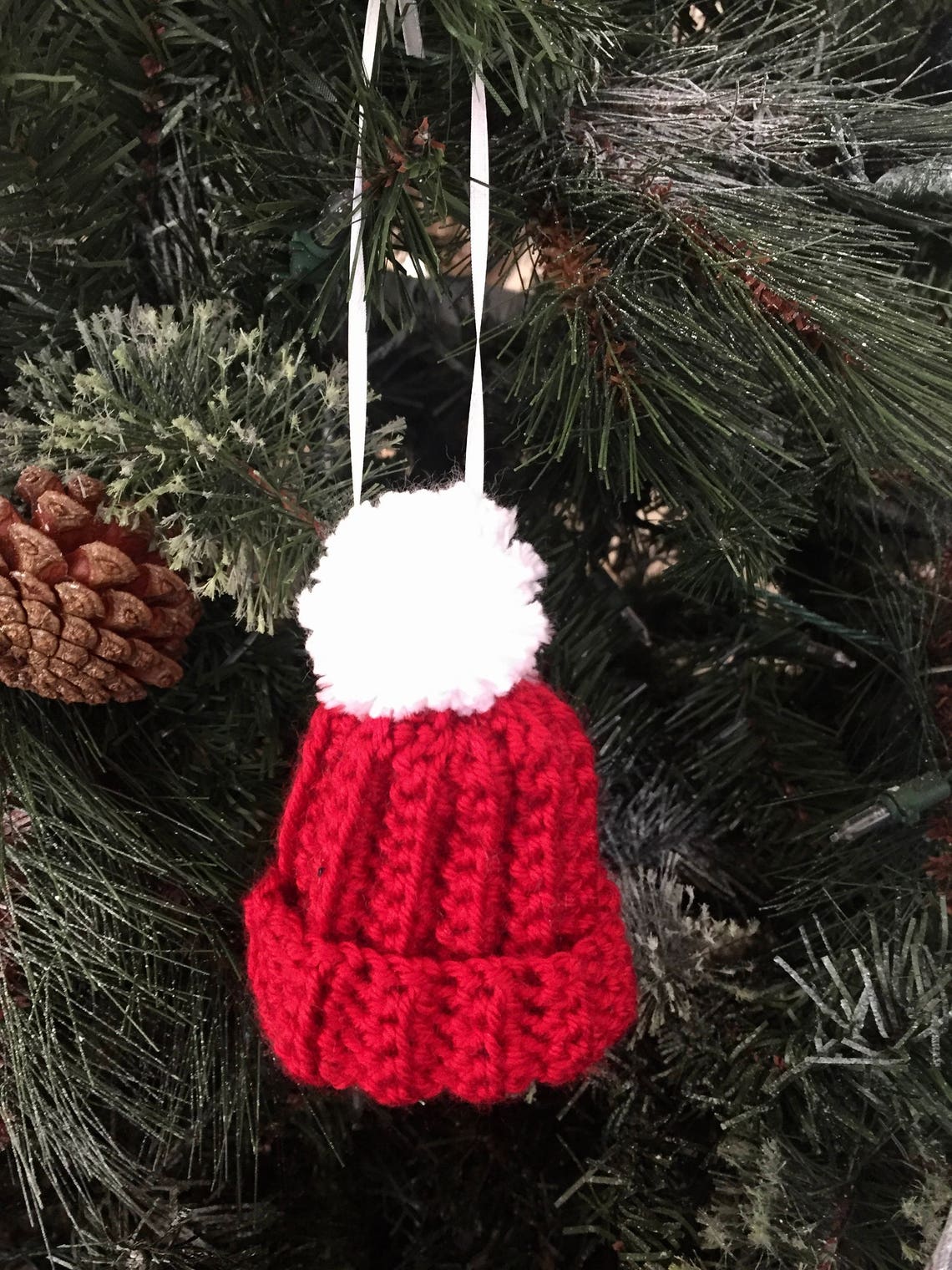 Christmas Ornaments Hand Crocheted Hat Ornaments in Red and Etsy Canada