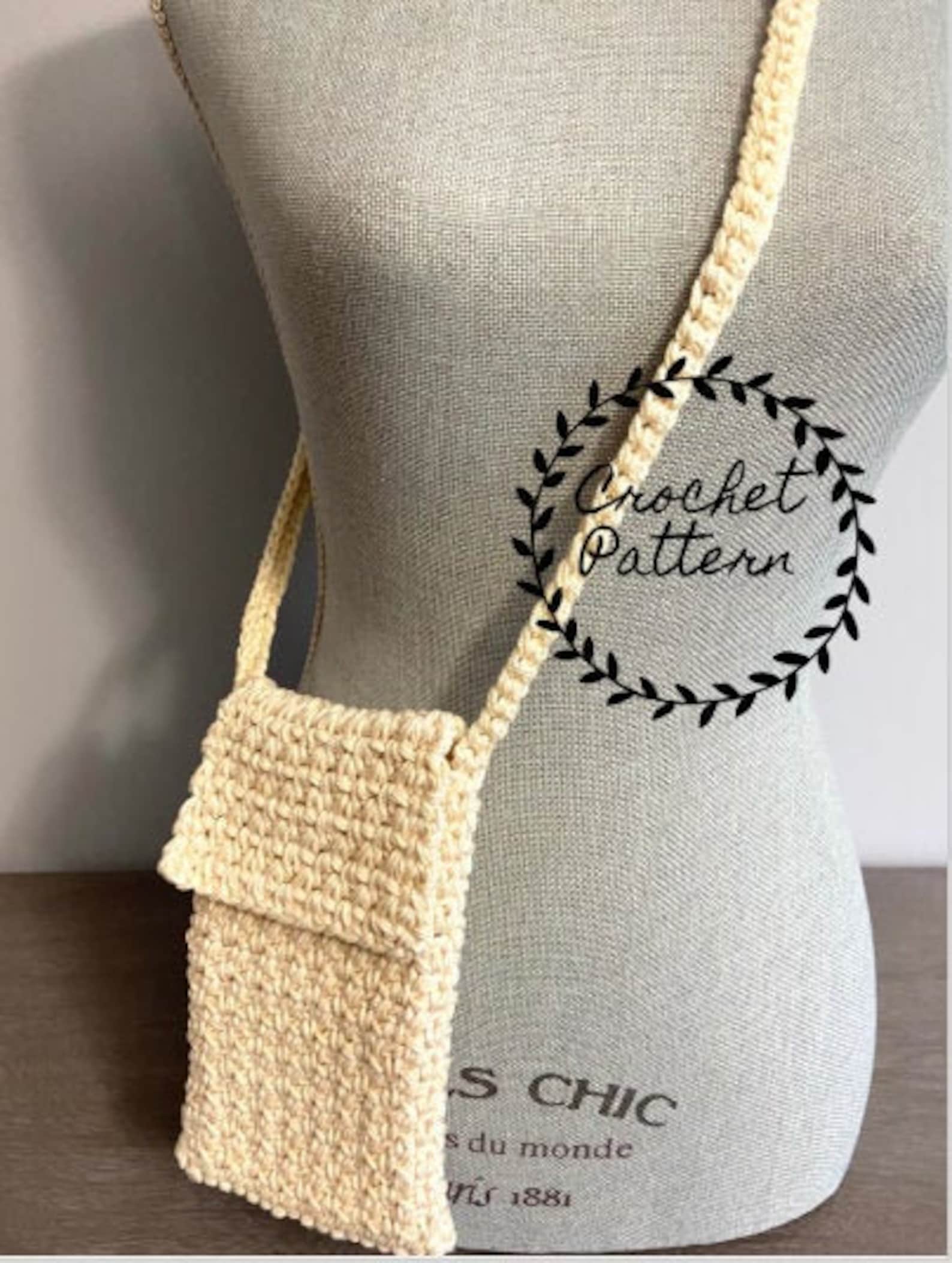 Crochet Pattern Cell Phone Crossbody Bag Purse Instant | Etsy
