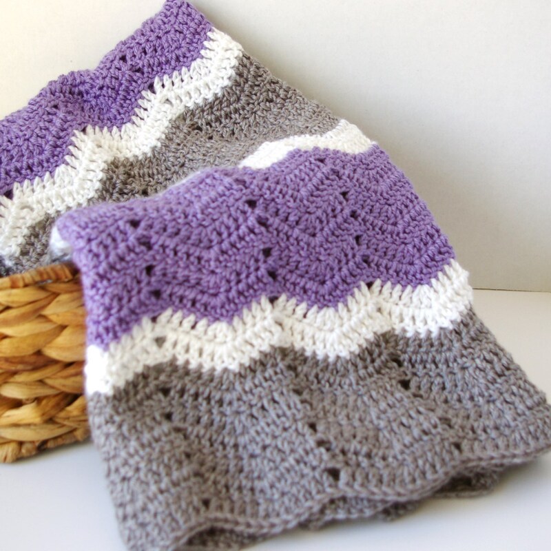 Lavender Grey Afghan - Etsy