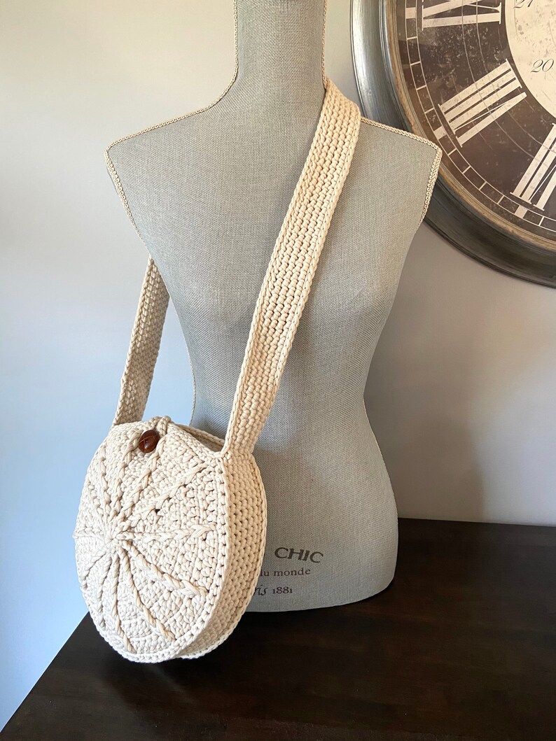 Crochet Pattern Round Shoulder Bag, Cross Body Bag - Etsy