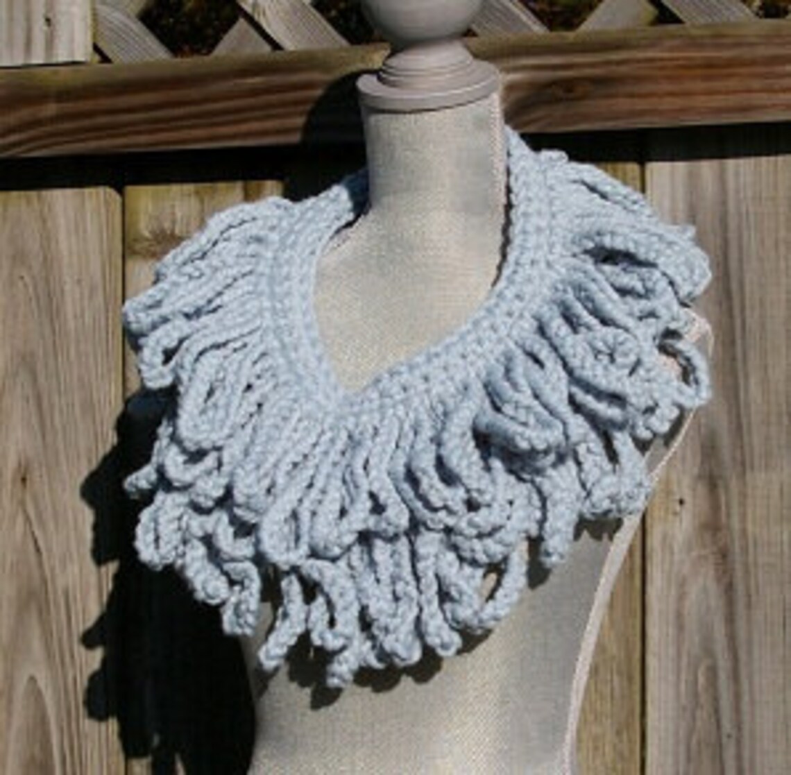 Crochet Pattern Loop Fringe Infinity Scarf PDF - Etsy