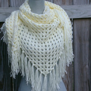 Crochet Pattern, Crochet Shawl Pattern, Triangle Scarf Pattern, Instant Download PDF image 3