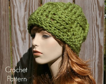 Häkelanleitung Mütze Basketweave Muster