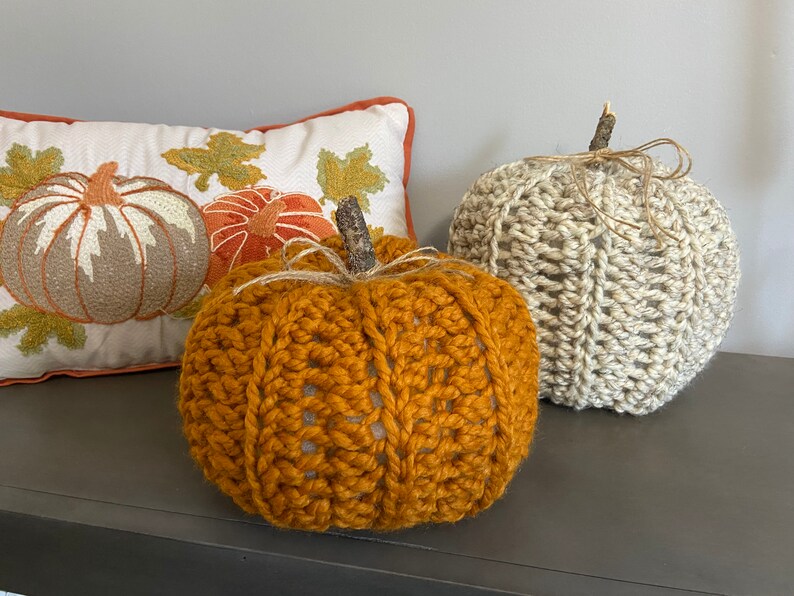 Large Chunky Pumpkins Crochet Pattern 2 Sizes image 5