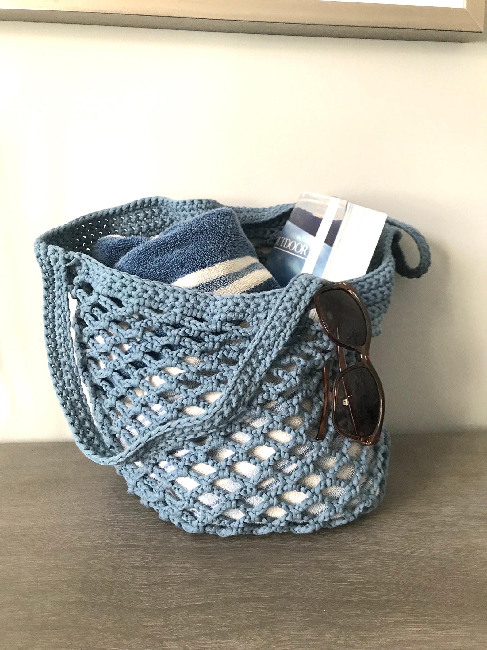 Crochet Pattern Market Tote, Beach Bag, Instant Download - Etsy