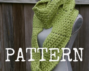 Crochet Pattern Infinity Scarf PDF Ripple Puff