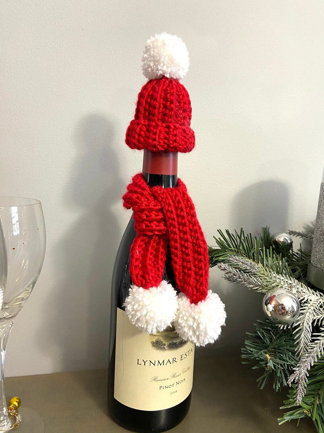 Crochet Pattern Wine Bottle Hat and Scarf Etsy