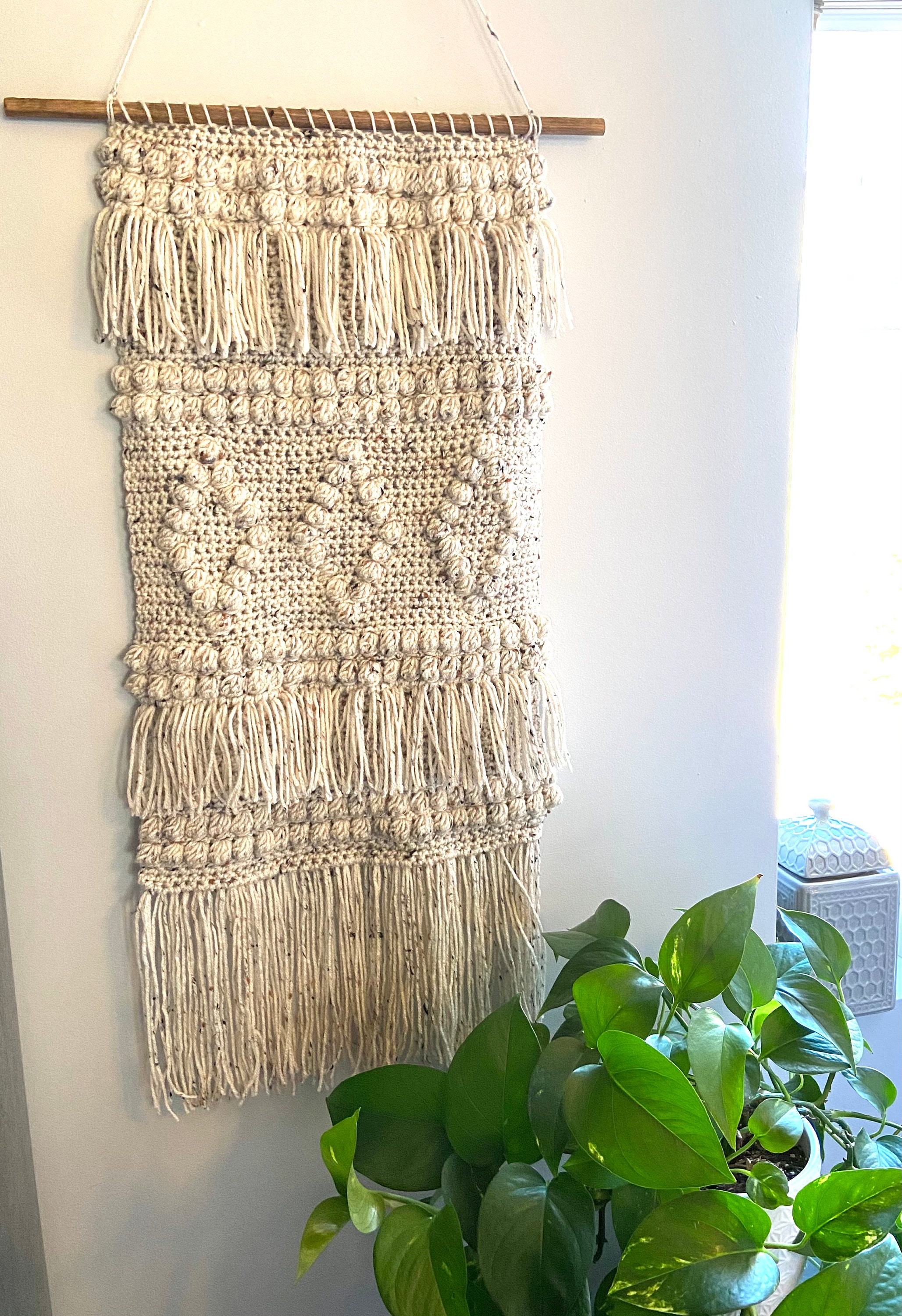 Crochet Pattern Boho Wall Hanging Instant Download Etsy