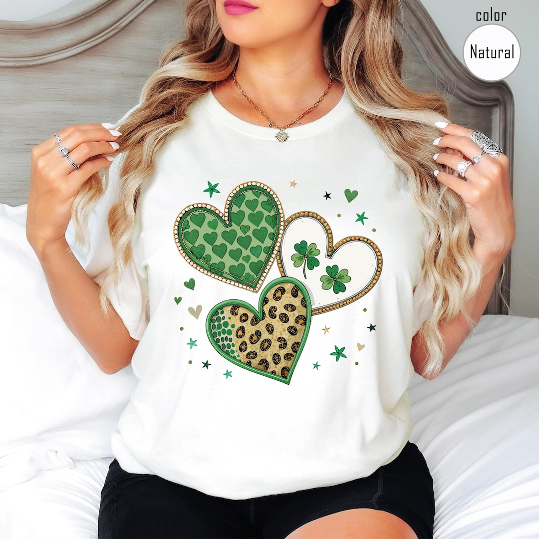 Saint Patrick's Day Heart Shirt, St Patrick Day Shirt, Shamrock Shirt ...