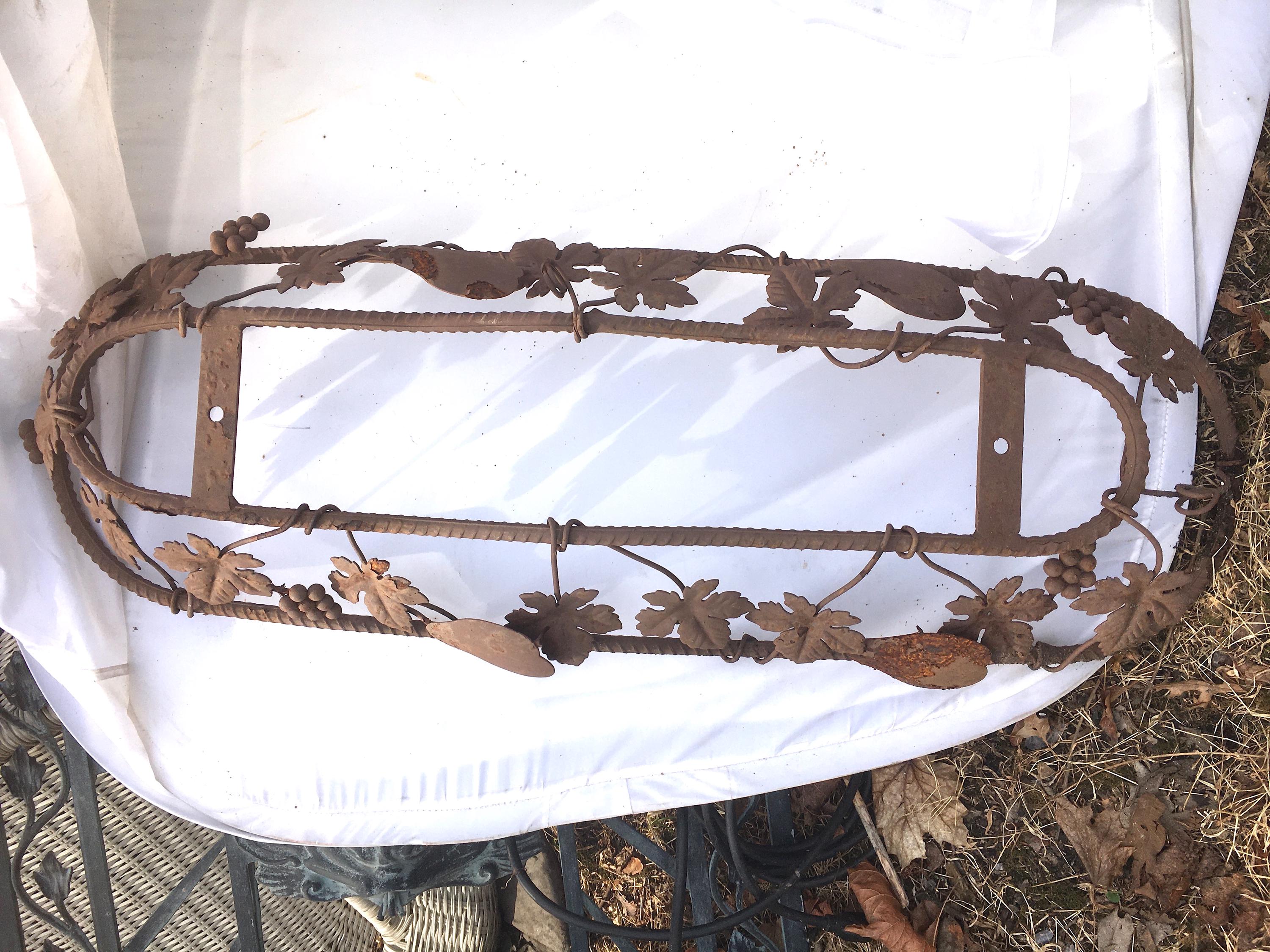 Vintage Wrought Iron Pot & Pan Hanging Racks - Etsy