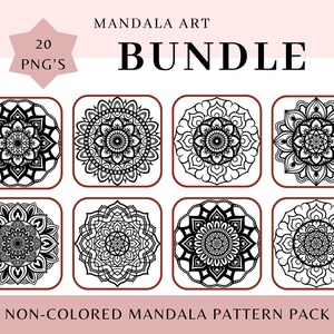 Pacote de Arte Mandala: 20 Páginas para Colorir e Alívio do Estresse para Imprimir (Download Digital)