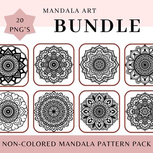 Pacote de Arte Mandala: 20 Páginas para Colorir e Alívio do Estresse para Imprimir (Download Digital)