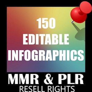 150 Editable Infographics | Health, Premium, Social, Business, Numbers, Timelines, Education, Data, Gear, Food, Social Media Templates + MRR