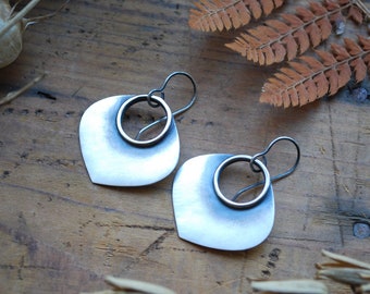 Boucles d'oreilles tribales, boucles d'oreilles gouttes argent massif sterling