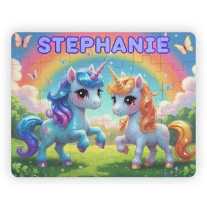 Personalized Unicorn Kids Puzzles, Custom Name Puzzle for Kids, Magical Unicorn Gift, Fun Preschool Activity, Personalized Gifts for Girls