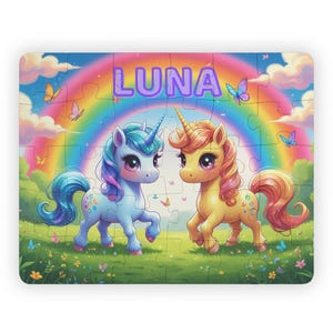 Personalized Unicorn Kids Puzzles, Custom Name Puzzle for Kids, Magical Unicorn Gift, Fun Preschool Activity, Personalized Gifts for Girls