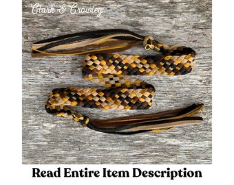 Maize Handmade 8 Strand Flat Braided Leather Purse strap