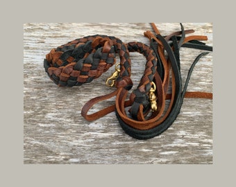 Leather 6 Strand Round Braided Bag Strap with Flat Shoulder:  Fringed Western Purse Strap