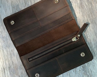 Men’s double fold biker style wallet