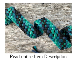 Deep Ocean Handmade Wide Flat Braided Leather Purse strap | Western Leather purse strap | Crossbody strap | Handcrafted | Boho Bag strap