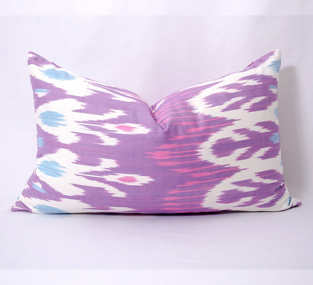 Purple Ikat Pillow Cover Ikat Pillow Cover Sofa Pillow Couch Etsy