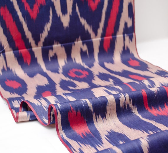 Exclusive 100/% cotton ikat fabric from Uzbekistan 8050