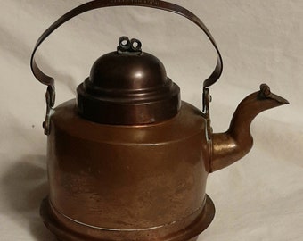 Copper Kettle Teapot Antique Swedish Hollstein Kathrineholm Sweden