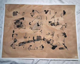 Abstract Original Painting by Keith Redman known Artist Neutral Colors New Series