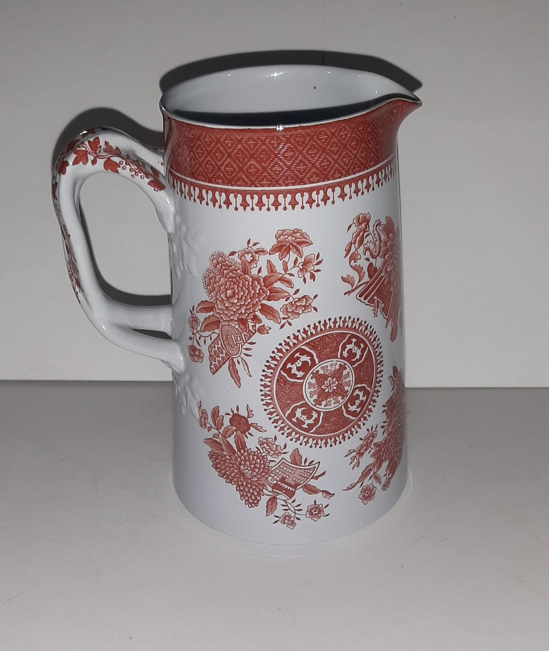 Spode Pitcher Copeland Spode Fitzhugh in Red Pitcher - Etsy