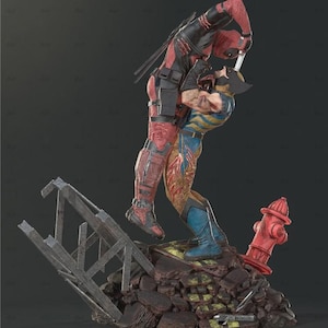 Deadpool vs Wolverine STL File
