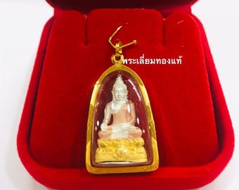 Phra Phairi Phinash pendant, protective Buddha, 18K solid gold setting | Handmade in Thailand