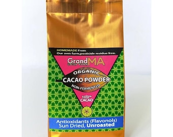 Unfermented 100% Organic Cocoa Powder – Pure & Natural – Thailand Local Producer (100g)
