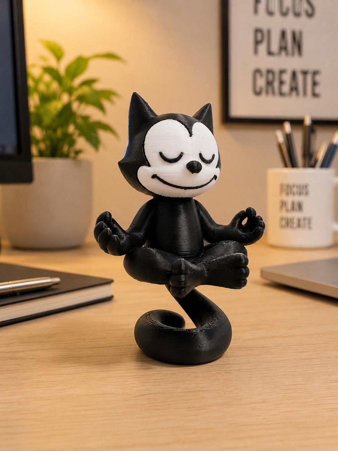 Felix the Cat | Zen-dolls | Floating Meditation Figurine - Etsy