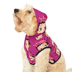Cute Betty Boop Pet Hoodie, Stylish Dog Sweater, Trendy Pet Apparel, Fun Pet Gift, Fashionable Dog Outfit, Puppy Costume
