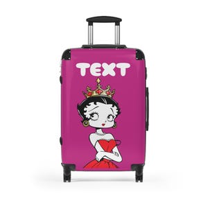 Betty Boop Custom Suitcase, Cute Travel Luggage, Vibrant Carry-On, Unique Holiday Gift, Stylish Baggage for All Occasions