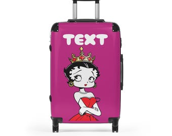 Betty Boop Custom Koffer, niedliches Reisegepäck, lebendiges Handgepäck, einzigartiges Weihnachtsgeschenk, stilvolles Gepäck für alle Gelegenheiten