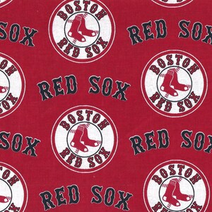 Boston Red Socks MLB bomullstyg. 1 yard x 60 tum. Helt nytt.