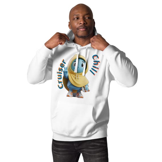 Unisex Graphic Hoodie: Cruiser Chill Design