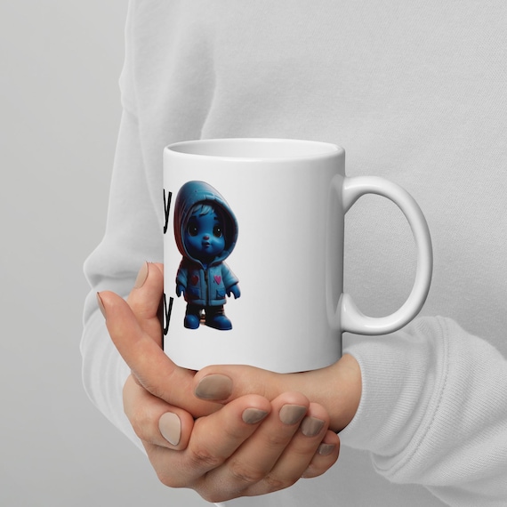 White glossy mug Happy V Day