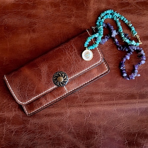 Cartera de mujer personalizada, cartera de cuero para mujer con tarjetero, bolsillo para monedas con cremallera, cartera de cuero genuino para mujer personalizada, regalo para ella
