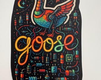 Goose Band - Vinyl Sticker Slap, Circuitry Design