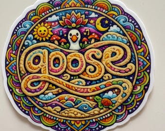 Goose Band Sand Mandala Sticker 3” Circle - Vinyl Sticker Slap, Jam Band