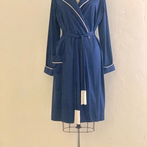 vintage 80's navy tassel robe // dressing gown image 10
