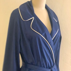 vintage 80's navy tassel robe // dressing gown image 4