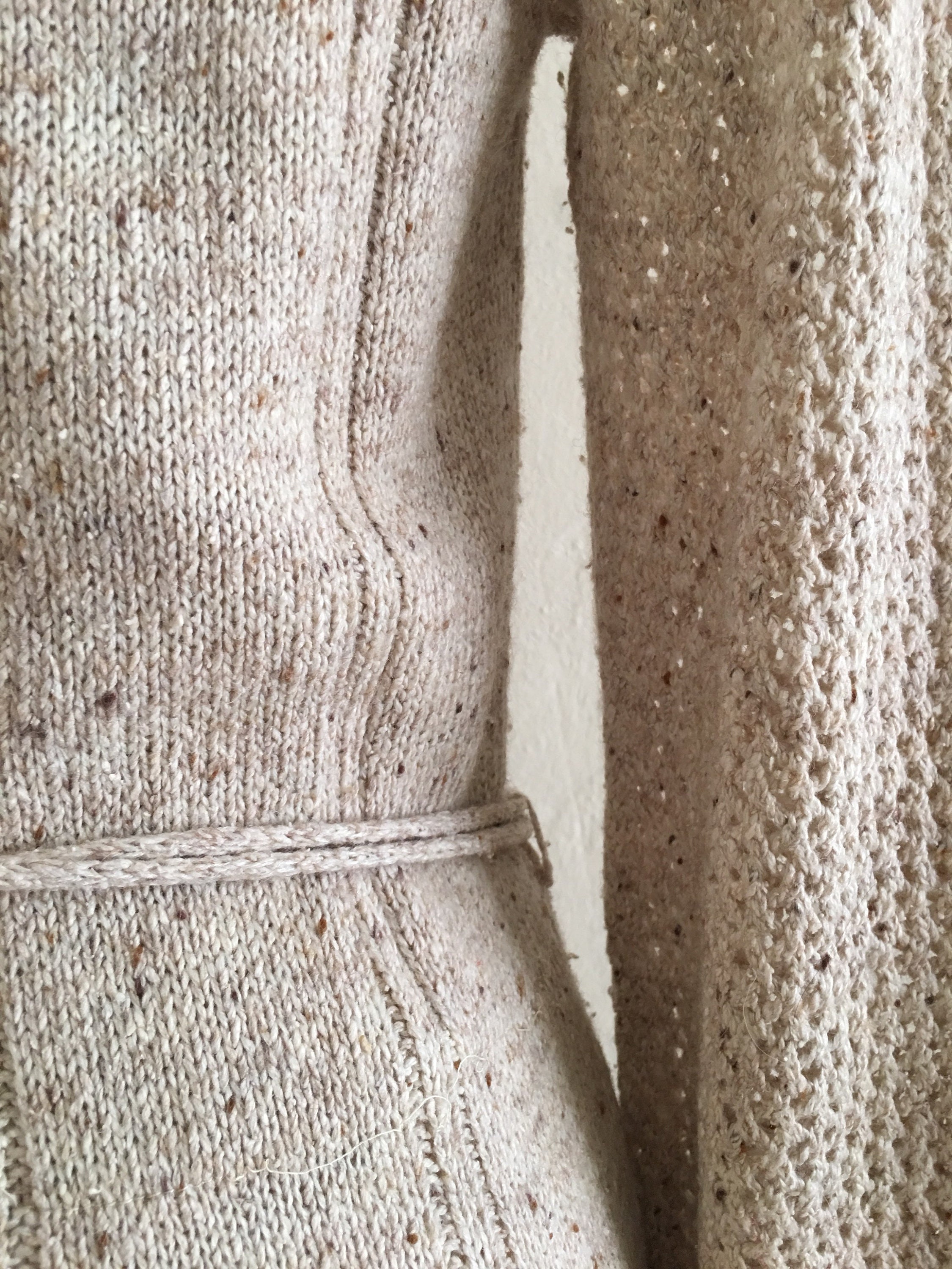 vintage 70's oatmeal knit dress // ribbed sweater dress