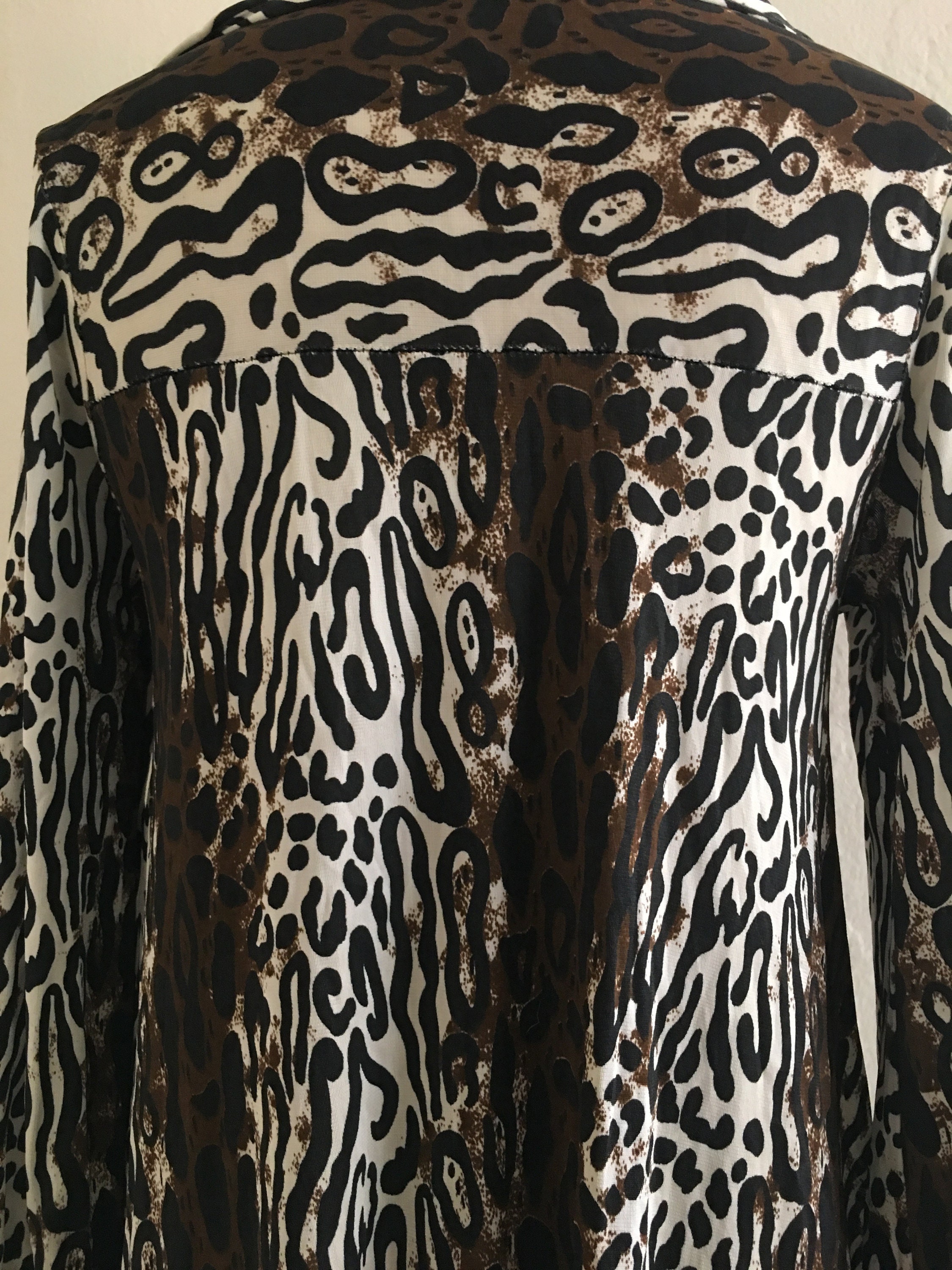 vintage 70's animal print shirt dress // animal print tent dress