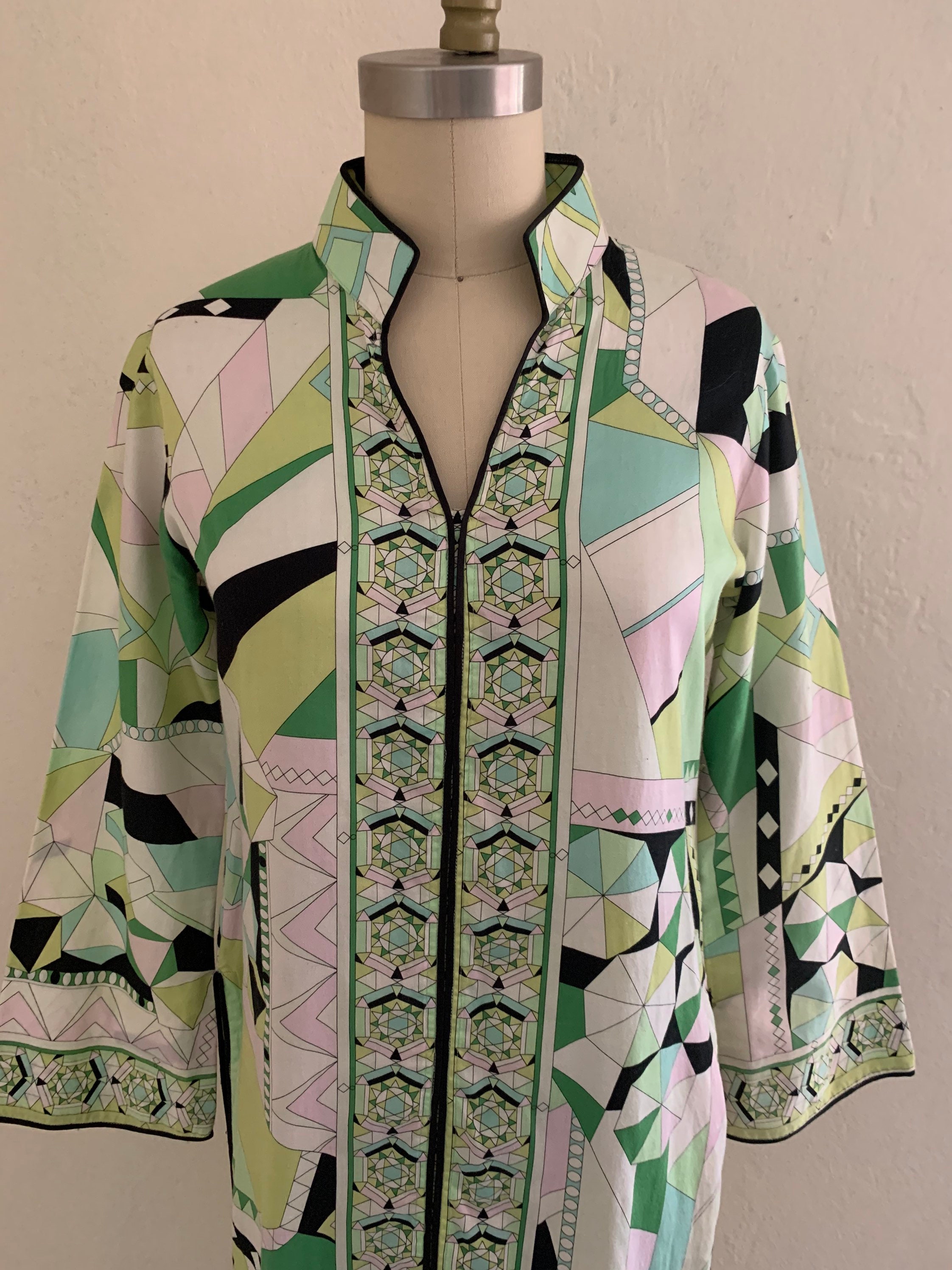 vintage 70's pucci style kaftan dress